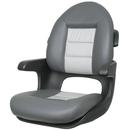 TEMPRESS Tempress 57017 Elite Helm High-Back Boat Seat - Charcoal/Gray 57017